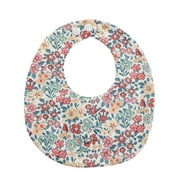 Flower Print Baby Bib Stuff Cotton Adjustable Snap Bandana Scarf for Kids Newborn Boys Girls Feeding Saliva Towel Burp Cloth 5