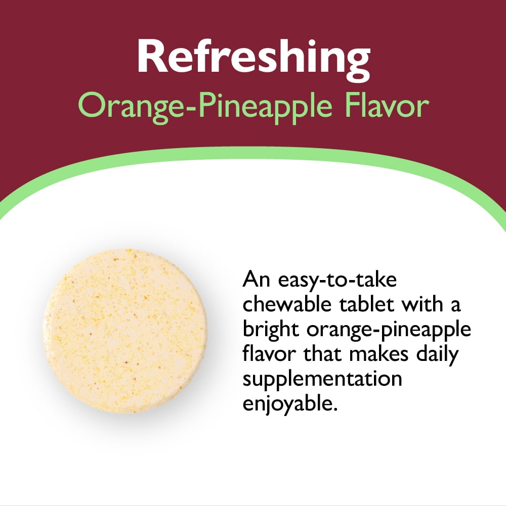 Celebrate Vitamins 2-in-1 Bariatric Multivitamin with Calcium Citrate Chewables, Orange Pineapple, 120 count