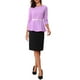 thumbnail image 2 of Blusas Elegantes de Trabajo para Mujer Allegra K con Manga 3/4 y Cinturón Peplum L Color Púrpura Claro, 2 of 6