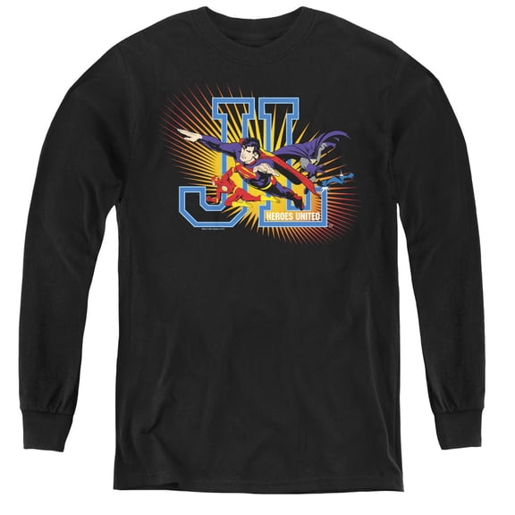 Jla - Heroes United - Youth Long Sleeve Shirt - Medium