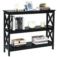 thumbnail image 4 of Topbuy Table Console Industrielle à 3 Niveaux Étagère X-Design Table d'Appoint Étroite Noire, 4 of 5