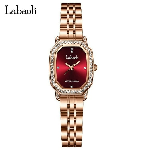 EXPLOJOY Women's Diamond Quartz Watch – Waterproof, Stainless Steel Band, Elegant Styling