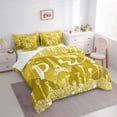 thumbnail image 4 of Manfei Romantic Valentines Day 7-Piece Bedding Comforter Set, Glitter Yellow Diamond King Bedding Sets, Teens Adult Reversible Bed Sheets, Luxury Bedroom Decor, 4 of 8