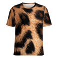thumbnail image 5 of Animal Print Patterns Women's Short Sleeve Tops Casual Blouses T Shirt, 5 of 6