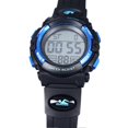 thumbnail image 3 of Montres électroniques numériques, étanches jusqu'à 50 m, bracelet en PU, multifonctions, pour le sport en plein air, pour enfants, bleu, 3 of 4