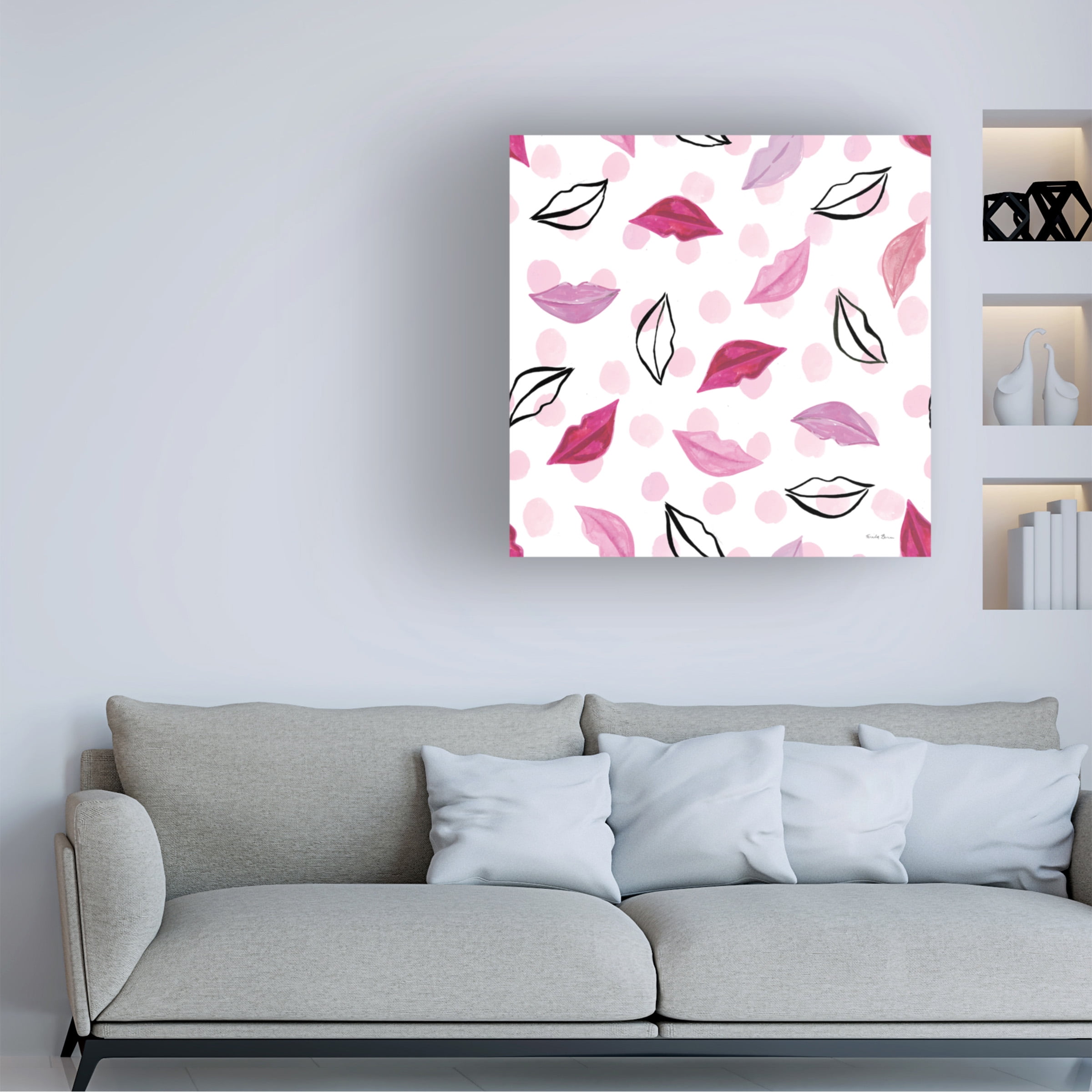 Farida Zaman 'Think Pink Pattern III' Canvas Art