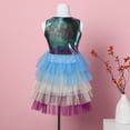 thumbnail image 4 of LOVZFMLL Robe d'Été Imprimée à la Mode pour Filles Robe Princesse Sans Manches Col en V, 4 of 8