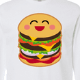 thumbnail image 4 of Inktastic Hamburger Kawaii Long Sleeve T-Shirt, 4 of 5
