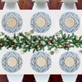 thumbnail image 7 of GZHJMY Blue Moroccan Round PVC Placemats Set of 1, Kitchen Dining Table Decoration（450）, 7 of 7