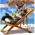thumbnail image 1 of Cat on Beach Diamond Painting, 1 of 5