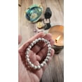 thumbnail image 2 of Natural Howlite 8mm Round Shape Smooth Cut Beads Stretchable Bracelet for Men & Women., 2 of 2