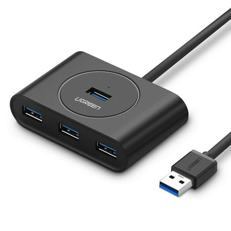 UGREEN USB 3.0 Hub 4 Port USB 3 Data Hub Portable Super Speed for MacBook Air, Mac Mini, iMac Pro, Microsoft Surface, Ultrabooks with 3 FT Extension Cable USB Hub