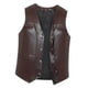 thumbnail image 5 of Chaleco utilitario de cuero sintético para hombre, ideal para exteriores, trabajo, fiestas, senderismo, padre SG, 5 of 9