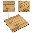 thumbnail image 3 of vidaXL Decking Tiles 30 pcs 30x30 cm Solid Wood Teak Vertical Pattern, 3 of 5