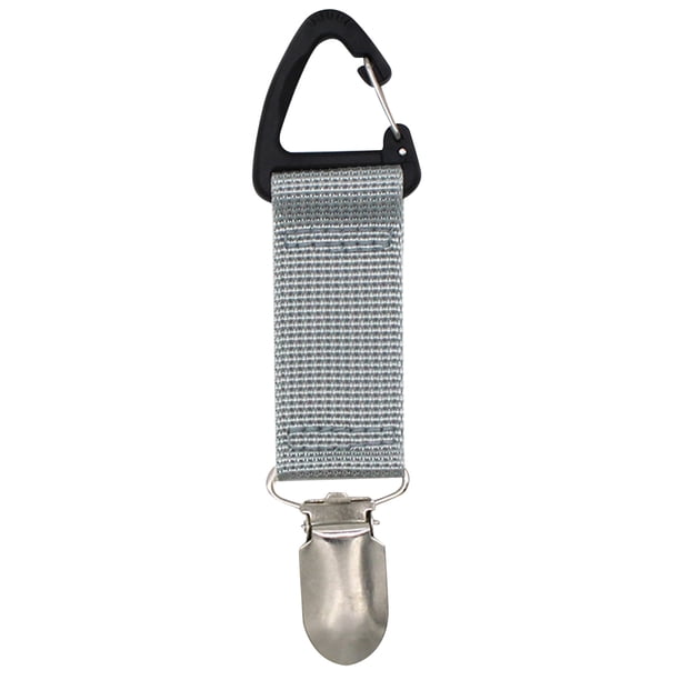 Bolsa con clip para sombrero, lona, portátil, para viajes al aire libre (gris), color plateado