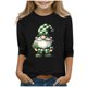 thumbnail image 1 of Blusas y camisas de manga larga y cuello redondo para niños con estampado del Día de San Patricio, manga 3/4/cuello redondo tres cuartos, parte inferior y superior para niños, parte superior de poliés, 1 of 4