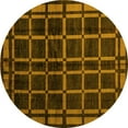 thumbnail image 1 of Ahgly Company Indoor Round Oriental Yellow Modern Area Rugs, 8' Round, 1 of 4