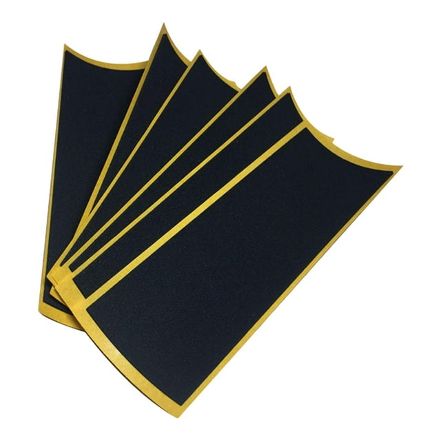 jinwen 6 Pcs Autocollants pour Planche à Doigts, Autocollants de Ruban pour Planche à Doigts, Jaune et Noir Confortables