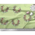 thumbnail image 3 of Soimoi Beige Poly Georgette Fabric Antler & Half Wreath Floral Print Fabric by the Yard 42 Inch Wide, 3 of 3