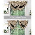 thumbnail image 5 of Waterfall Valances for Windows, Farmhouse Bear Kitchen Sheer Valance Curtains, Country Vintage Animals Paw Print Brown Rod Pocket Elegant Swag Valances for Living Room Bedroom, 47.2"x38.5", 2 Panel, 5 of 8