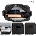 thumbnail image 5 of Tinyat Men Crossbody Bag 8 Pockets Messenger Business Shoulder Bags for Casual Travel Black, 5 of 7