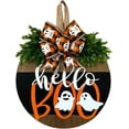 thumbnail image 6 of Jimin Halloween Door Sign Hanger Decorations, Cute Halloween Ghost Decor Welcome Wood Wreaths for Front Door Farmhouse Porch Wall Decor Outdoor, 6 of 6