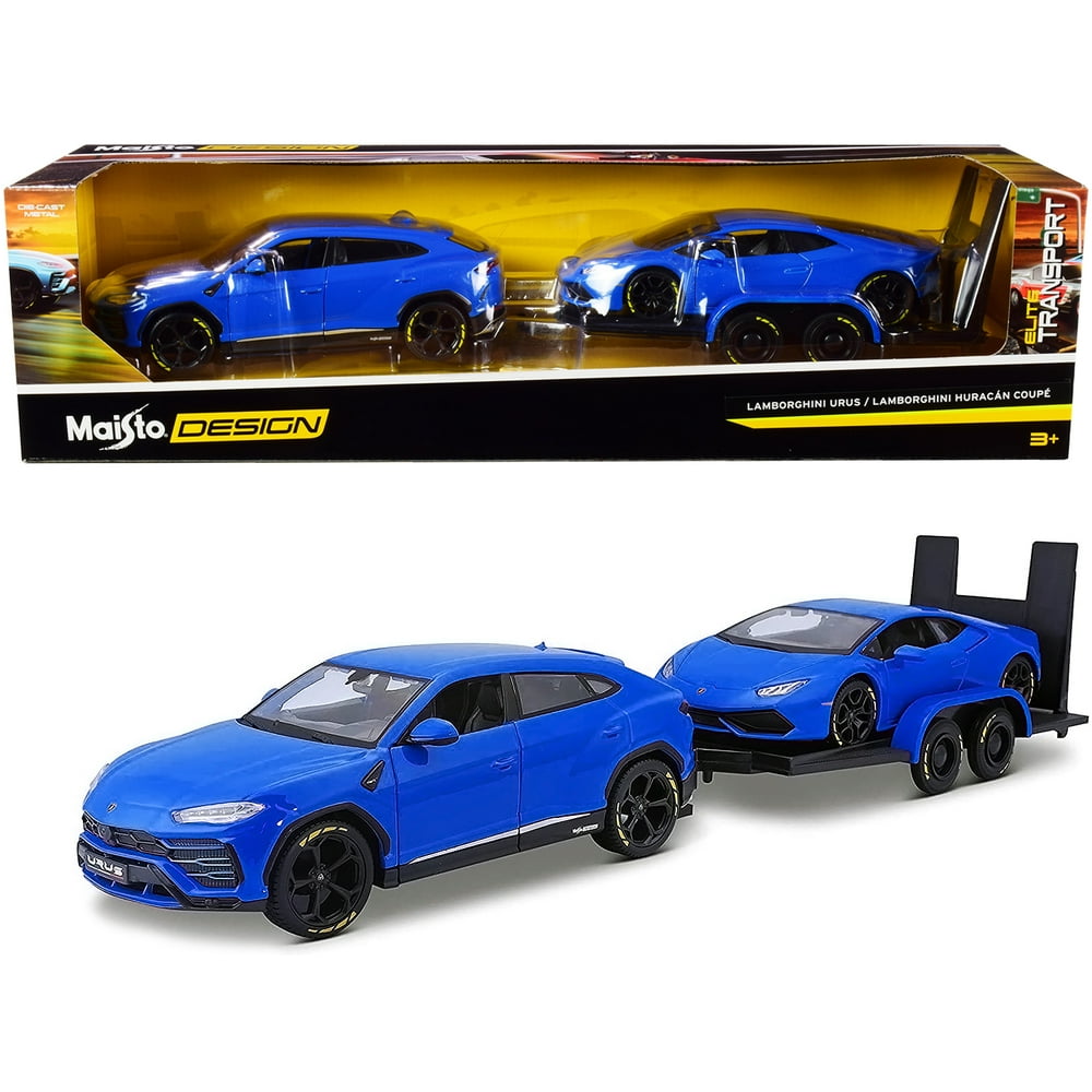 Urus Blue with Huracan Coupe Blue and Flatbed