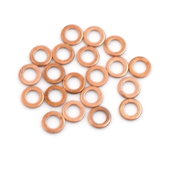 20pcs 5mm Inner Diameter Copper Washers Flat Sealing Gasket Ring