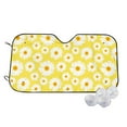 thumbnail image 2 of Picia Daisies Flowers Curved Windshield Sunshade Accordion Folding Style Auto Shade for Car Truck SUV Van Blocks UV Ray Sun Visor Protector -Medium, 2 of 7