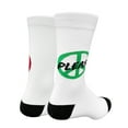 thumbnail image 2 of OoohYeah Mens & Womens Novelty Crew Socks, No War Please, Funny Crazy Socks，M/L, 2 of 4