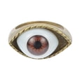 thumbnail image 2 of Anillo de aleación Anillo de dedo con diseño de ojo exagerado Anillo vintage Estilo punk Joyería de dedo Marrón, 2 of 6