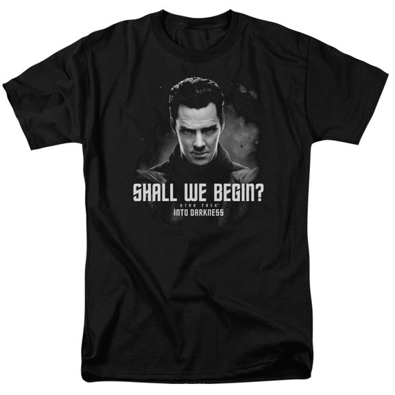 Star Trek Shall We Begin Adult 18/1 T-Shirt Black