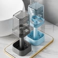 thumbnail image 2 of Family Toothbrush Holder Set with Transparent Cups, Bathroom Toothpaste Organizer, 2 of 6