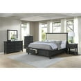 thumbnail image 2 of Sandy Platform Cappuccino Wood 5 Piece Bedroom Set in Queen, 2 of 6