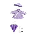 thumbnail image 1 of Divertido traje de ganso con impermeable que se ajusta a una estatua de 23 pulgadas. Accesorios de disfraz para el hogar. Morado claro, 1 of 8