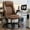 Brown, variant on iooHug Big and Tall Office Chair 400lb, Executive Desk Computer Chair Adjustable Flip-up Armrests, PU Leather Swivel Task Chair with Ergonomic High Back and Lumbar Support, Gray