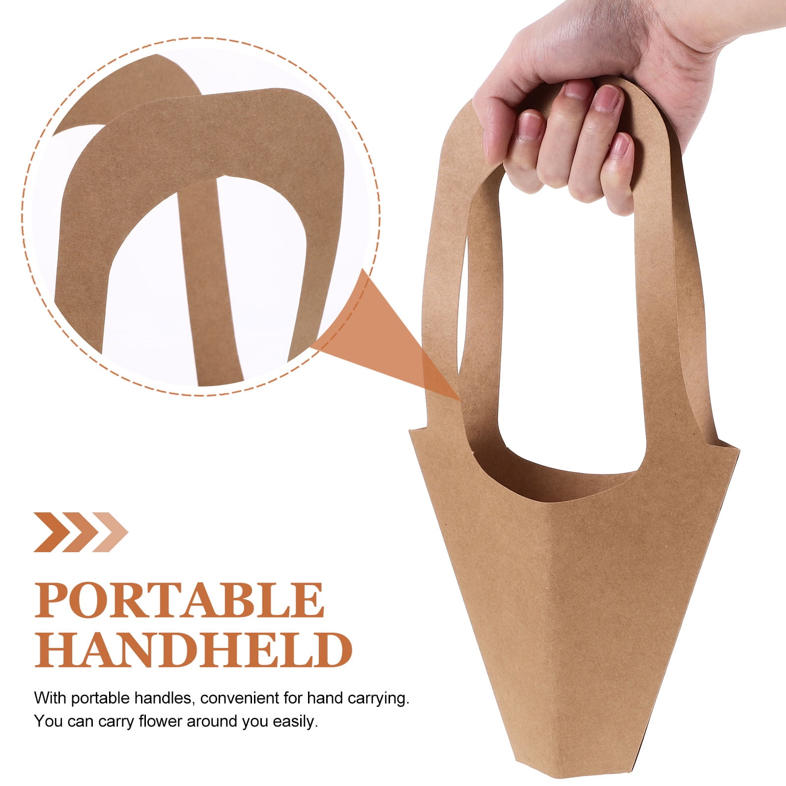 Set of 5 Tissue Paper for Bags Portable Kraft Flower Basket Bouquet Carrying