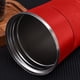 thumbnail image 5 of Taza de viaje de acero inoxidable con cubierta de cuero, taza de café aislada de 15 oz, tapa abatible a prueba de fugas, 12 horas caliente/fría, vaso de negocios portátil para hombres y mujeres, 5 of 7