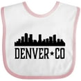 thumbnail image 3 of Inktastic Denver Colorado City Skyline Boys or Girls Baby Bib, 3 of 4
