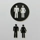 thumbnail image 5 of Letreros para baños para hombres y mujeres, autoadhesivos, acrílicos, para puerta de baño Negro, 5 of 7