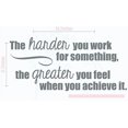 thumbnail image 4 of The Harder You Work, The Greater You Feel Wall Vinyl Decals Lettering Sticker Inspirational Quote Décor, 23 X 11 , Storm Gray, 4 of 4