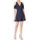thumbnail image 1 of Vestido Ajustado y Acampanado J.O.A. con Hombros Descubiertos Azul XS, 1 of 1