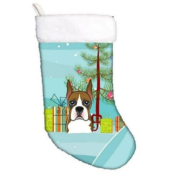 Christmas Tree & Boxer Christmas Stocking