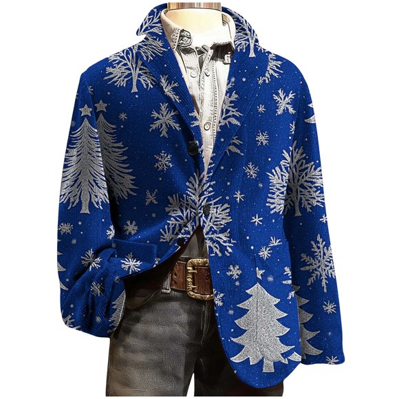 Birdeem Men's Corduroy Print Ceremonial Dress Coat, Pocket Button Party Coat, Dress with Pockets