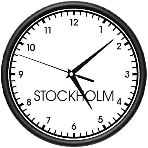 SignMission Stockholm Wall World time Zone Clock Office Business, Beagle