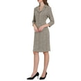 thumbnail image 4 of Vestido de tweed con cuello de solapa y botones para mujer Inspire Chic de manga 3/4 XL 2, 4 of 4