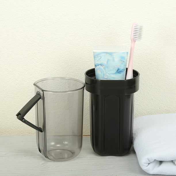 VIGAR - Dispensador Jabón Para Baño - Colección Zense Concrete - 7,4 X 8,6 X 16,2 Cm - 335 Ml - Accesorio Para Baño Y Cocina - Elegante - Gris Y Negro