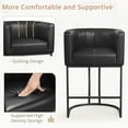 thumbnail image 6 of Dycanpo 26'' Counter Height Bar Stools Set of 4 with Backrest and Arms,Faux Leather (Black-Black), 6 of 7