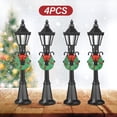 thumbnail image 3 of OULII 4 Pcs Small Lights for Decoration Miniature Plastic Christmas Lamp Post for Windows, 3 of 7