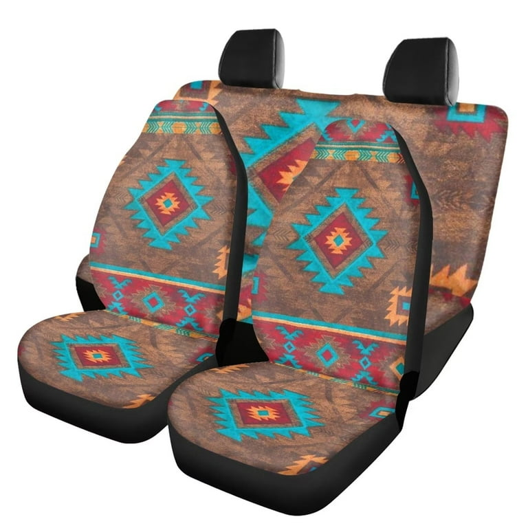 Aztec Seamless Pattern Car Seat Covers Pair, good 2 Front Seat Covers, Car Seat Protector, Car Accessory, Seat Cover For Car